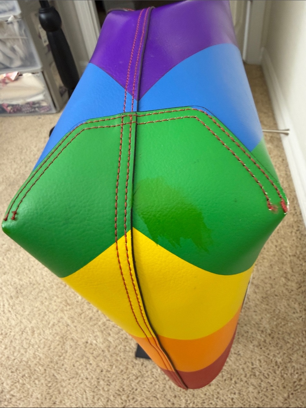 Kate Spade Pride Rainbow Reversible Leather Tote. - Picture 6 of 11